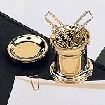 El Casco Paper Clip Holder Gold
