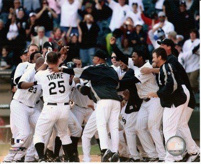 Jim Thome 500th HR Team Celebration at Plate 8x10 Photo