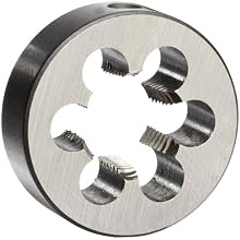 Union Butterfield 2010(NPT) Carbon Steel Round Threading Die, Uncoated (Bright) Finish, 3/8"-18 Thread Size