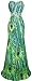 ANGEL FASHIONS Women's Chiffon Strapless Rhinestone Peacock Painting Prom Dresses