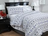 Pike Street 135-Gram Printed Flannel Full/Queen Duvet, Swiss Bliss