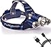 Flagship-X Nighthawk Rechargeable 6000 Lumen IPX4 Waterproof LED Camping Headlamp Flashlight for Running - Blue