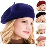 Ladies Fashionable Soft Wool Rich Traditional Beret Style Hat With Tab