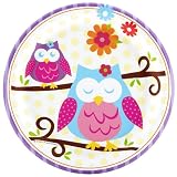 Owl Blossom Dessert Plates (8) Party Supplies