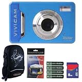 Buy Vivitar Vivicam V5024 5.1MP Blue Digital Camera Plus 8GB Accessory Kit by Vivitar