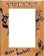 Laser Engraved Wood Female Tennis Picture / Photo Frame