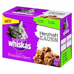 Whiskas Zum Fressen Gern Herzhaft Kauen 12er Multipack, 1er Pack (1 x 1.2 kg)