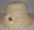 Crocheted Toyo Bucket Hat, Natural