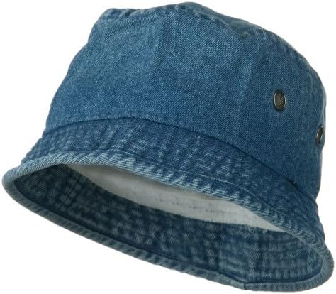 Cotton Washed Bucket Hat - Denim ML