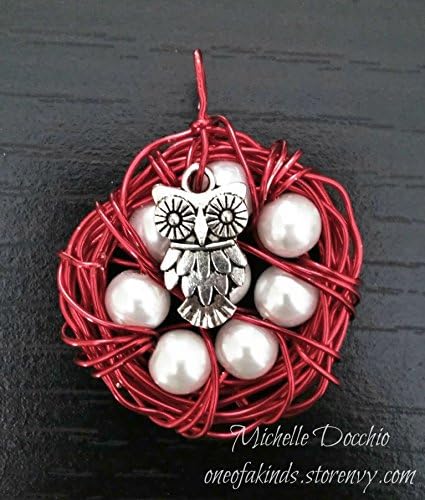 Bird nest pendant necklace/Owl