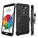 LG Stylo 2 Plus Case,IDEA LINE(TM)Heavy Duty Armor Shock Proof Dual Layer Holster Locking Belt Swivel Clip with Kick Stand + Stylus Pen + HD Screen Protector(Black/Black)