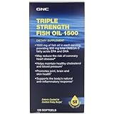 GNC Triple Strength Fish Oil 1500 mg, 120 Soft Gels