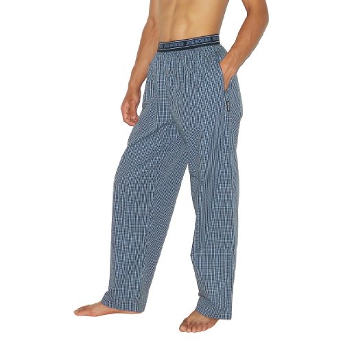 Mens Joe Boxer Cotton Plaid Thermal Sleepwear / Pajama Pants - Blue (Size: M)