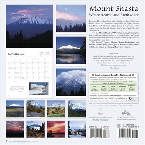 Mount Shasta 2009 Wall Calendar under Mountains in The Books Store