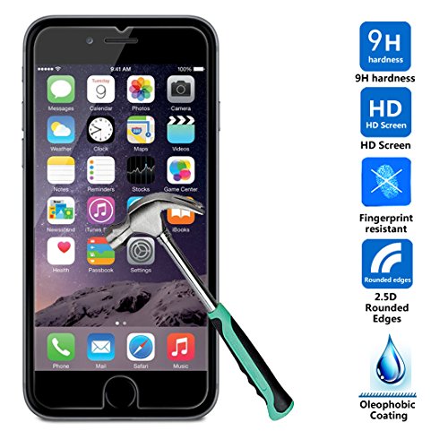 iPhone 6 Plus Screen Protector, MobilePioneer iPhone 6 Plus Tempered glass,Tempered Glass Crystal Clear HD Screen Protector For iPhone 6 Plus 5.5 inch