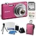 Sony DSC-W710/P 16 MP Digital Camera with 2.7-Inch LCD (Pink) + 8GB Memory Card + Sony Case Pink + Accessory Kit