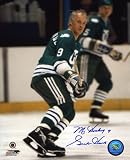 Gordie Howe Hartford Whalers - Waiting for the Puck - Autographed 8x10 with Mr. Hockey 9 Inscription