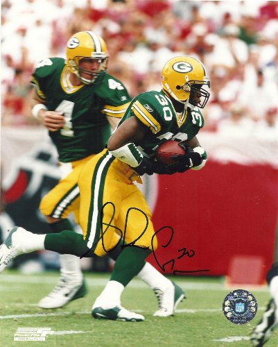 AHMAN GREEN,GREEN BAY PACKERS,NEBRASKA,SIGNED,AUTOGRAPHED,8X10 PHOTO,COA, RARE HARD PHOTO TO FIND