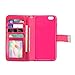 iPhone 6S Plus Case / iPhone 6 Plus Case, IZENGATE [Classic Series] Wallet Case Premium PU Leather Flip Cover Folio with Stand for Apple iPhone 6 Plus / Apple iPhone 6S Plus (Deep Rose Pink)