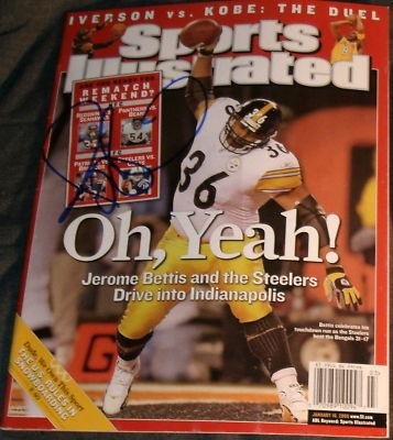 Jerome Bettis Signed Steelers Sports Illustrated New Si - Autographed NFL Magazines