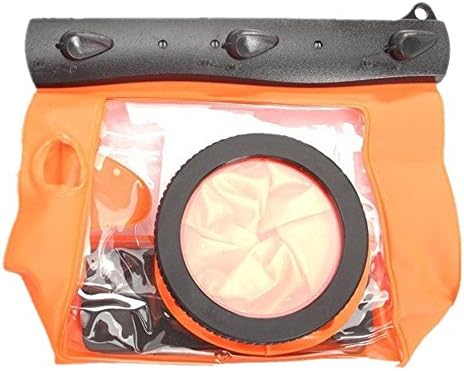 Tteoobl PVC Waterproof Case/bag for Dslr SLR Camera Canon,nikon,pentax,sony, Panasonic Etc (Orange,8cm)