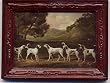 Dollhouse Artwork Framed Print of a Painting of Hunting Dogs