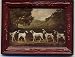 Dollhouse Artwork Framed Print of a Painting of Hunting Dogs