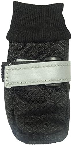 Fewl Dog Boots Non Slip with Rubber Soles for All Weather (Black, Large)