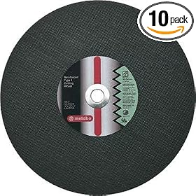 Metabo 616203000 14-Inch X 1/8-Inch X 1-Inch A30S Type 1 Wheels Stationary Saws, 10-Pack