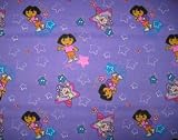 SheetWorld Fitted Sheet (BABYBJÖRN Travel Crib Light) - Dora Purple - Made In USA