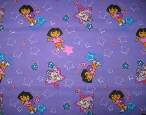 Picture of Cozy SheetWorld Fitted Pack N Play (Graco Square Playard) Sheet - Dora Purple - Made In USA C-W211 (Playard Bedding)