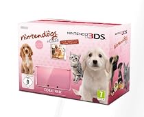 3DS Konsole + Nintendogs und Cats, rosa