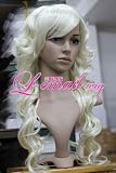 65-70cm Long Blonde Women Curly Fashion Wig Kr22