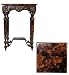 Louis XIV Replica Accent Table 20" Faux Tortoise Shell End Side Solid Wood