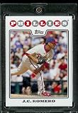 J.C. Romero - Philadelphia Phillies - 2008 Topps Updates & Highlights Baseball Card in Protective Screw Down Display Case!