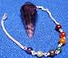 Amethyst Chakra Pendulum with Satin Pouch & Instruction Pamphlet for Gemstone Divination / Dowsing Tool