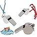 Metal Whistles - Pack of 12 - Noise Making Fun Party Favor Around The Neck Blue Nylon Cord - Themed Birthdays | Christmas Gifts | Look Professional, Be Professional!