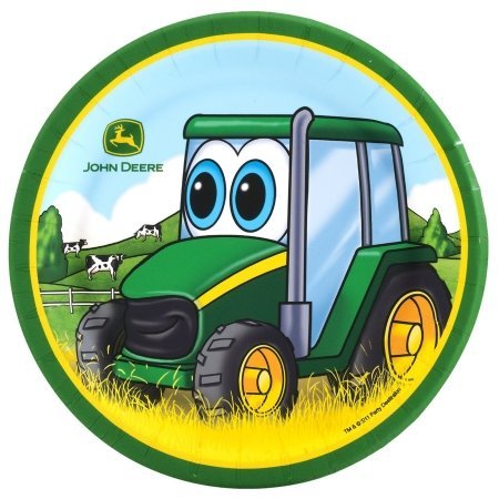 Party Destination 209010 Johnny Tractor Dessert Plates