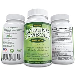 Insanely Potent Garcinia Cambogia Extract! 80% HCA - Highest on Amazon - #1 Carb Blocker - Decreases Appetite, Increases Energy & Burns Fat Naturally - Contains A Whopping 1400mg 80% HCA w/ Potassium - Premium & All-Natural - Moneyback Guarantee