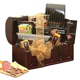 Gourmet Food Gift Chest - Great Christmas Holiday Gift Idea by Gift Basket Station