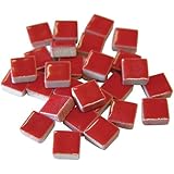 Jennifer's Mosaics 1-Pound 3/8-Inch Deco Ceramic Mosaic Tile, Red