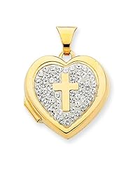 14k Gold 21mm Heart Domed Plain Locket