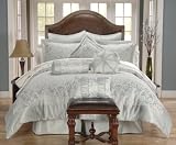 18 PC. LUXURY MEGA BRIDAL BED IN A BAG COMFORTER SET OVERSIZED JACQUARD / SATIN WITH MATCHING DECORATIVE PILLOWS AND SHEETS SET