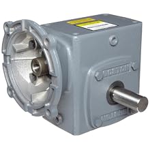 Boston Gear F72110KB7J Right Angle Gearbox, NEMA 140TC Flange Input, Left Output, 10:1 Ratio, 2.06" Center Distance, 2.34 HP and 789 in-lbs Output Torque at 1750 RPM