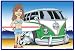 VW CAMPER SURFER GIRL KOOLART IMAGE CERAMIC MUG 2114