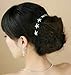 Crystal Starfish Hair Pins Jewel in Silver Tone for Women Girl Bridal Wedding Bouquet Prom and Beach Theme Party (Set of 6)