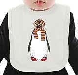 Hipster penguin ネクタイを有する有機ビブ Medium
