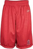 Los Angeles Angels MLB 8� Inseam Red Center Field Mesh Baseball Shorts By Reebok