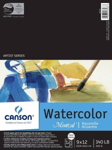 Montval Acid-Free Cold Press Watercolor Paper, 140 lb, 10 x 15 Inches, Natural White