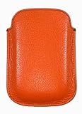 Genuine Leather Blackberry Vertical Sleeve Carrying Case, Orange W/Tobacco  ....